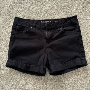 Celebrity Pink Girls black jean shorts size 14